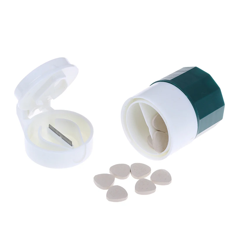 Portable 4 In 1 Pill Cutter Box Convenient Storage Tablet Splitter Medicine Holder Pills Pillendoosje | Красота и здоровье