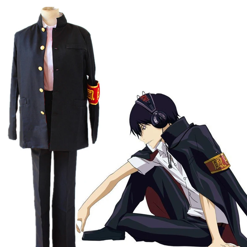 Аниме Reborn Костюмы для косплея кёя Hibari Косплей Костюм Униформа Хэллоуина вечерние
