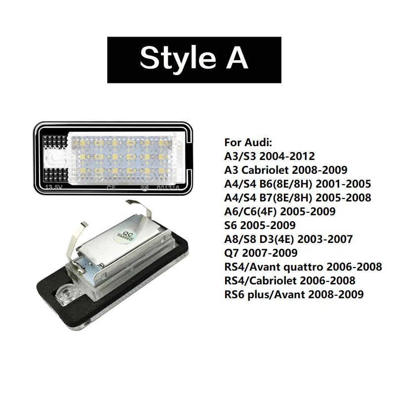 2x Audi светодиодная подсветка номерного знака Canbus лампа для A3 S3 кабриолета 2008-2009 A5 S5
