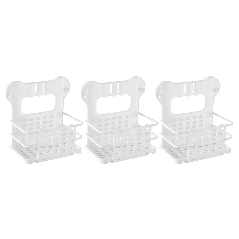 

3Pcs Wall-Mounted Bathroom Organizer Shelves Collapsible Organizer Shelves Kitchen Bathroom Accessories