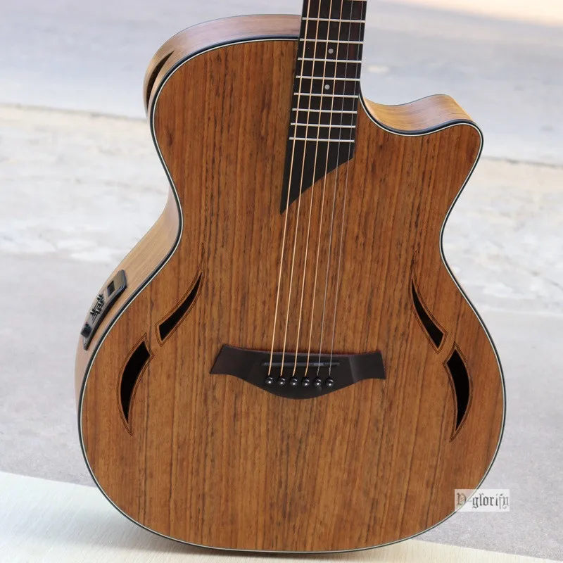 Хорошее качество Специальный стиль hickory деревянная электроакустическая гитара