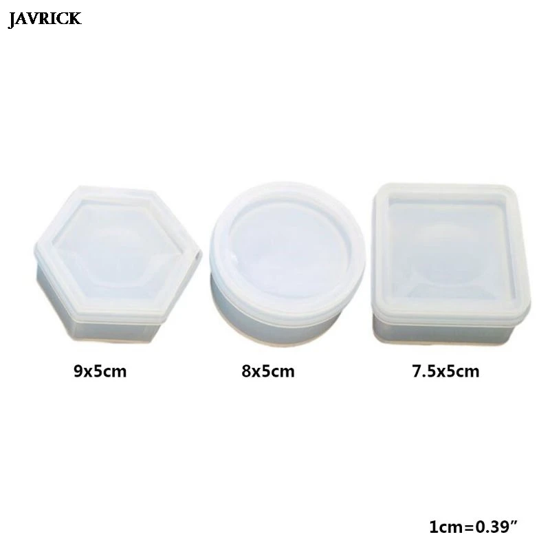 

3Pcs Storage Box Resin Mold Geometric Silicone Mould Casting Crystal Epoxy Resin Molds Handmade DIY Craft Jewelry Making Tools