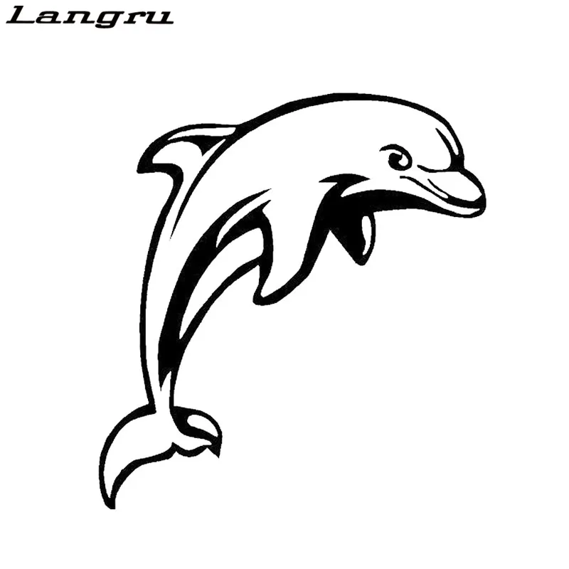 Langru милый мультяшный Дельфин виниловая наклейка с животными забавные