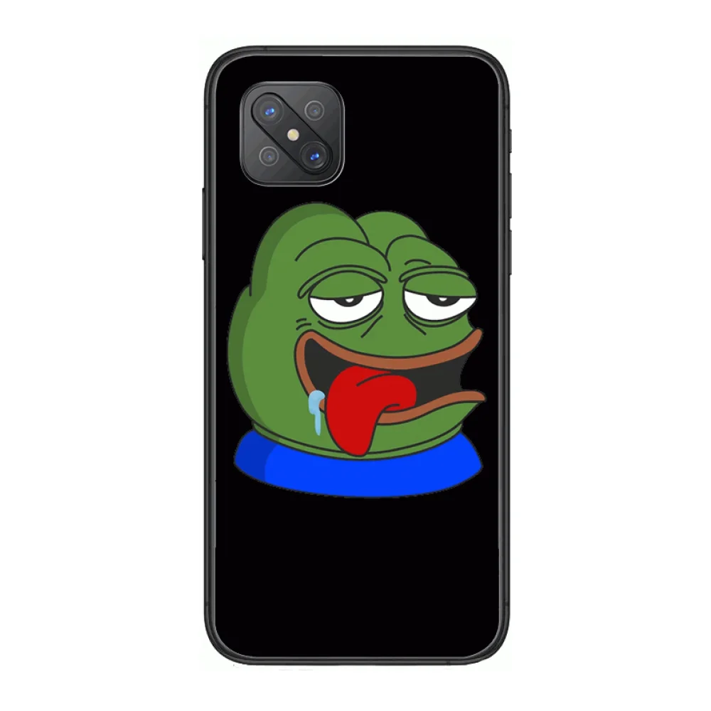 

frog phone case Fashion Phone Case cover For OPPO A91 9 83 79 92s 5 F9 A7X Reno2 Realme6pro black tpu cell