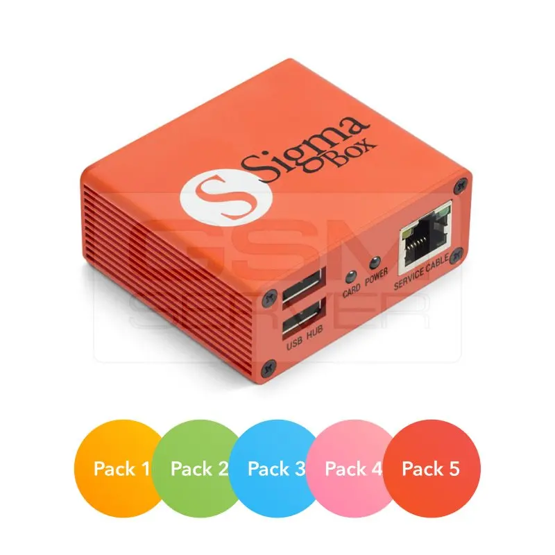 Новая оригинальная коробка Sigma Box с 9 кабелями активацией Pack1 + Pack2 Pack3 Pack4 Pack5 новое