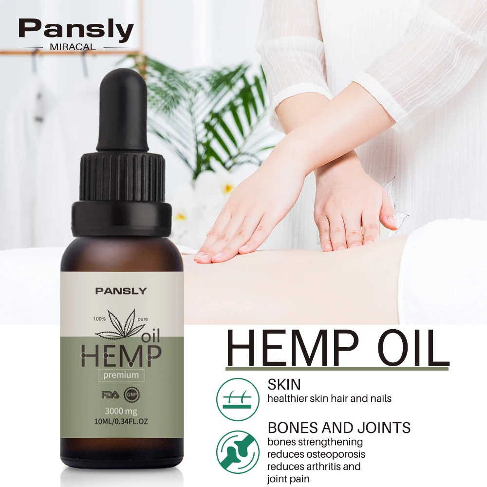 

FDA 3000mg Pure 30ML Hemp Essential Oil Need Drops to Anti-anxiety & Reduce Stress Make full energy daily improving sleepquality