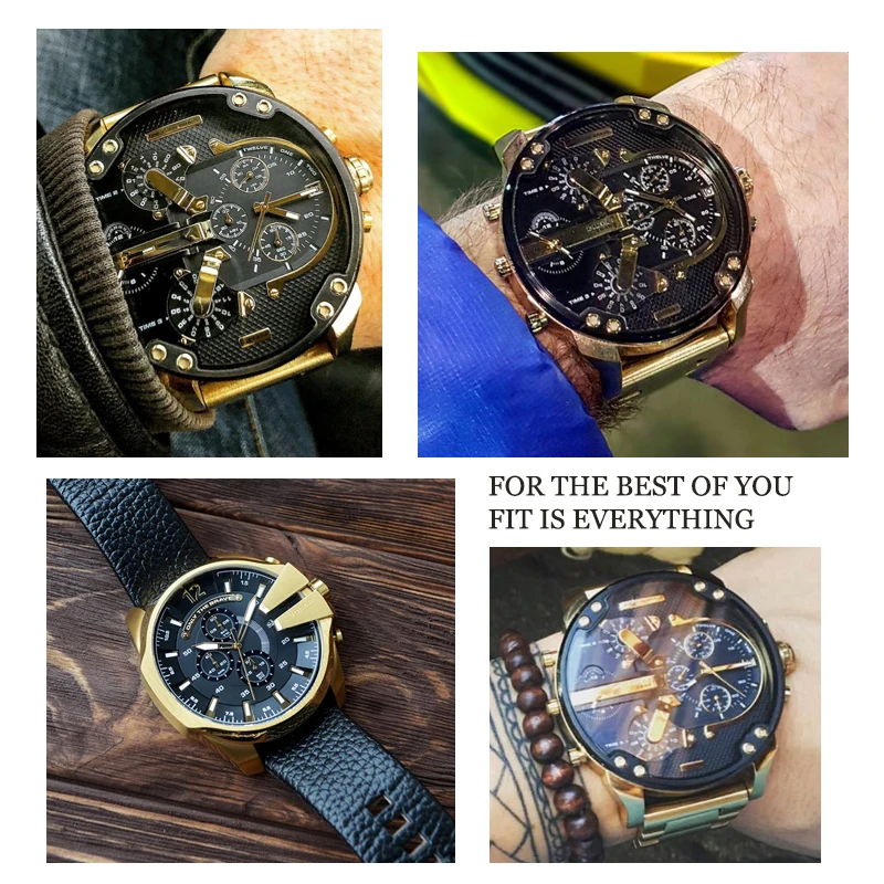 high quality stainless steel watchband for Diesel DZ7333 DZ4344 wrist strap men's large dial gold accessories 26 28mm bracelet
