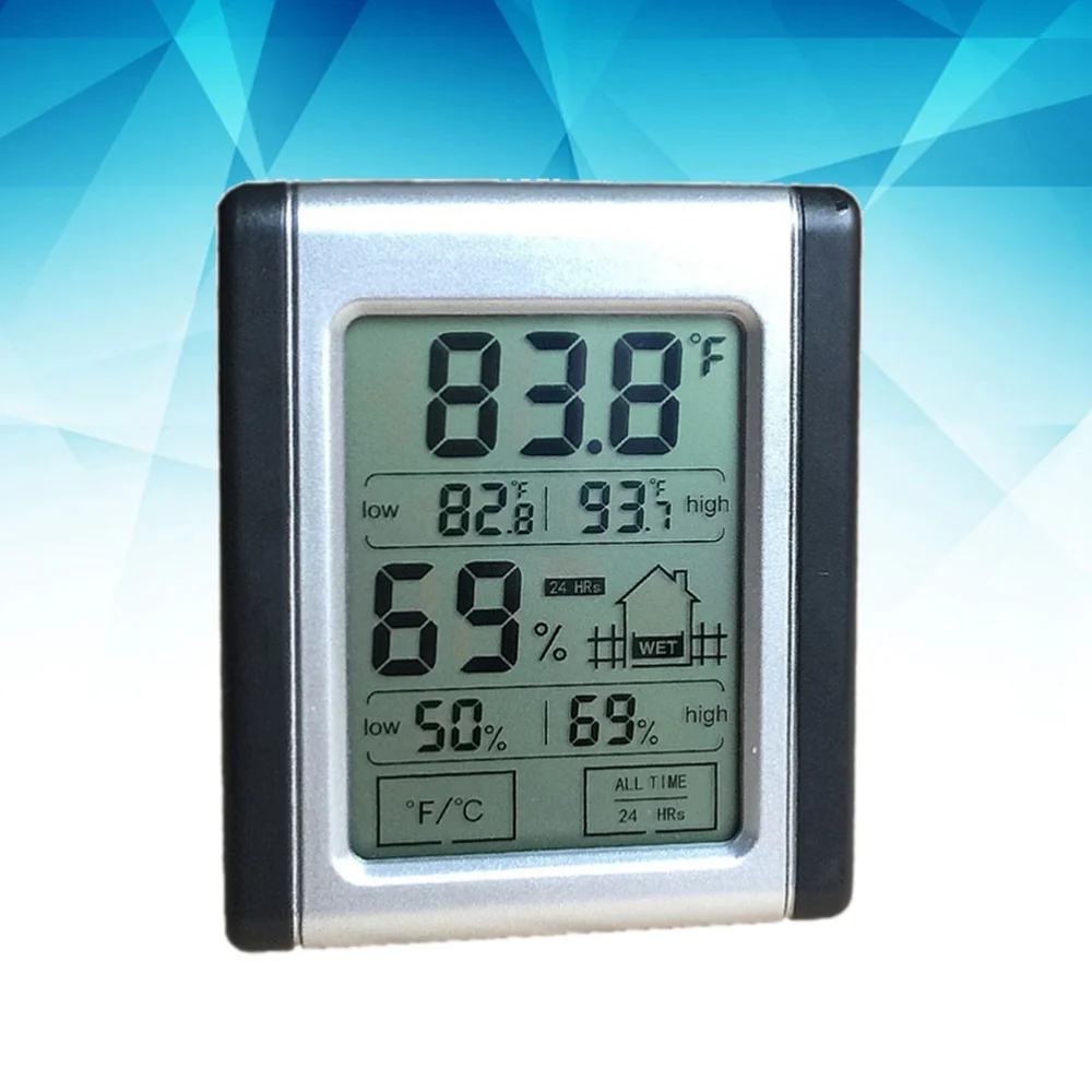 

Digital Touch Screen Hygrometer Indoor Wireless High Precision Temperature Humidity Monitor Timer