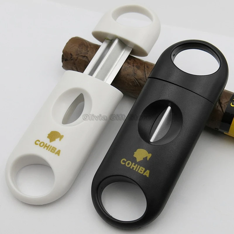COHIBA пластиковые и металлические V образные лезвия для сигар инструмент курения