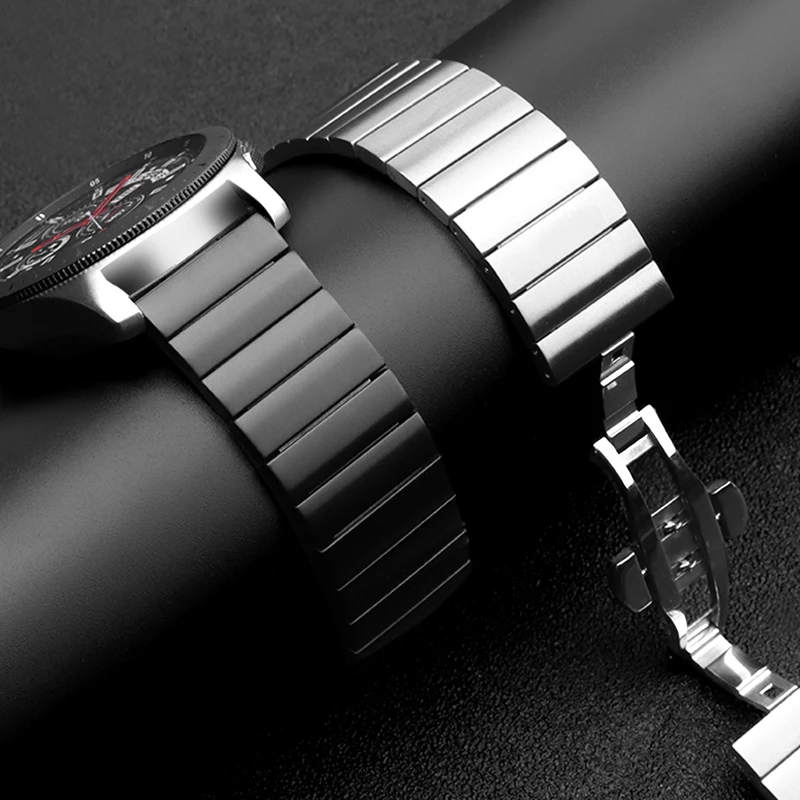 Фото Ремешок 20 мм/22 мм из нержавеющей стали для Samsung Galaxy watch 3/46 мм/42 мм/Active 2/Gear S3 Frontier, браслет Huawei GT-2-2e-pro №4