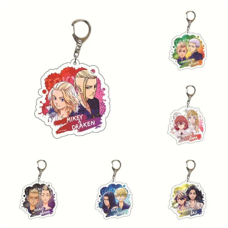 

Tokyo Revengers Hot Anime Cosplay Keychain Manjiro Ken Takemichi Hinata Atsushi Chibi Funny Bag Pendant Fans Collection Gift