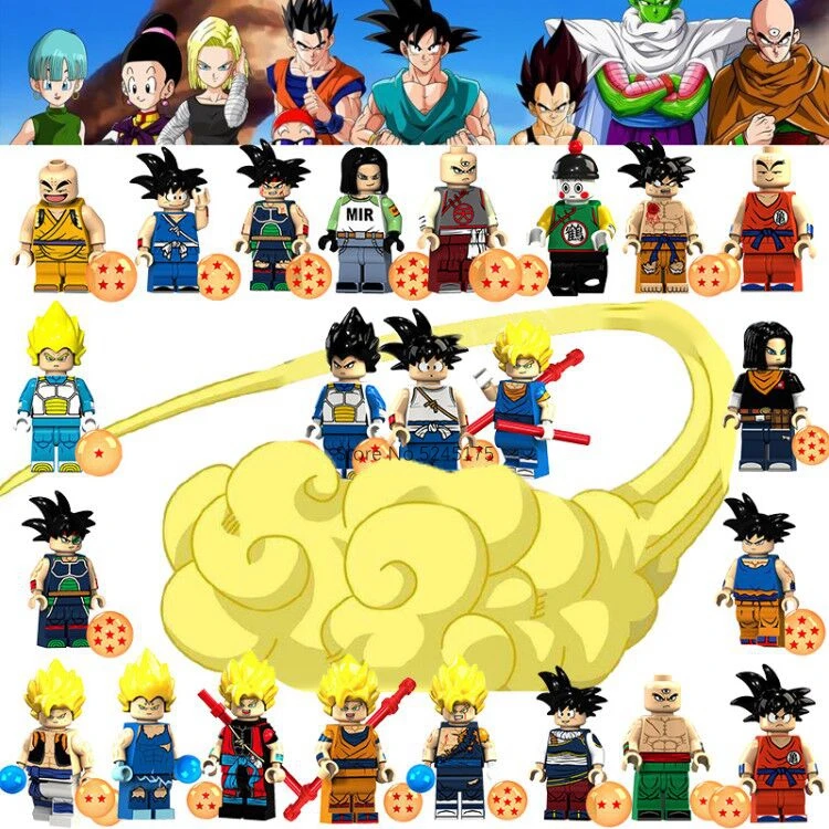 Dragon Ball Z Супер Saiyans Goku Vegeta Krillin trunks Cell Broly Аниме фигурки строительные блоки подарки для детей игрушки