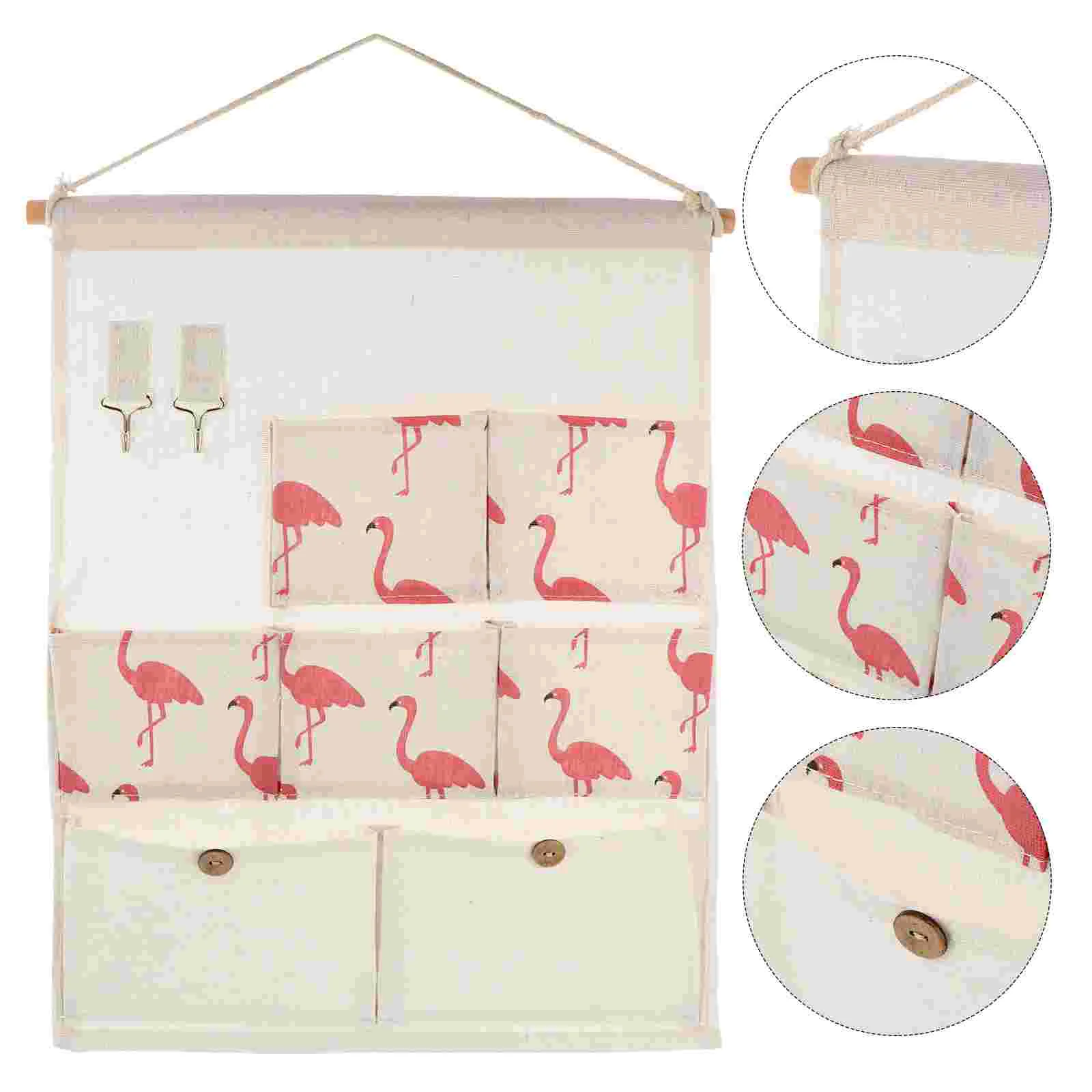 

Multi-function Door Wall Hanging Bag 7 Pockets Door Storage Pouch (2 Hooks)