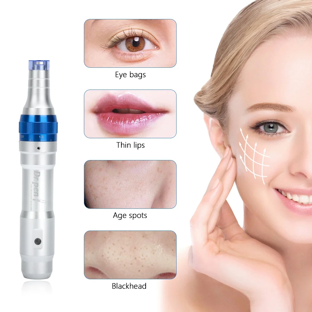 

Ultima A6 Electric Derma Pen with 12Pin Needles Stretch Marks Wrinkle Remove Eyebrows Eyeliner Lips Skin Micro Needling Tool