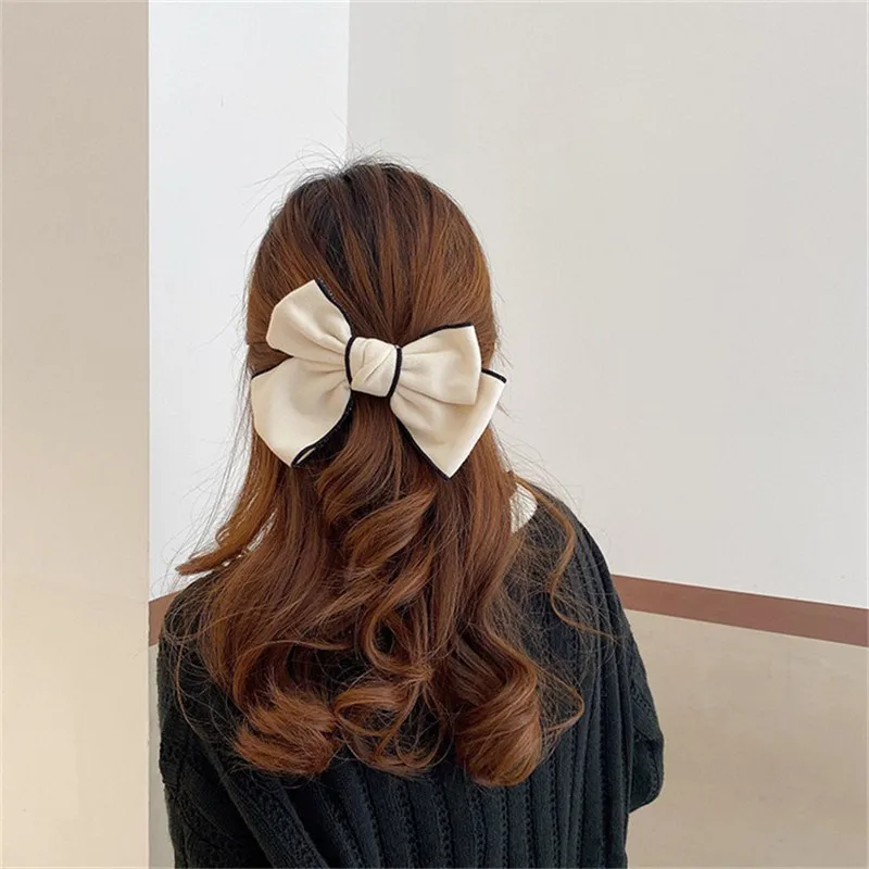 Заколка для волос с бантом Женская элегантный зажим из искусственного кашемира