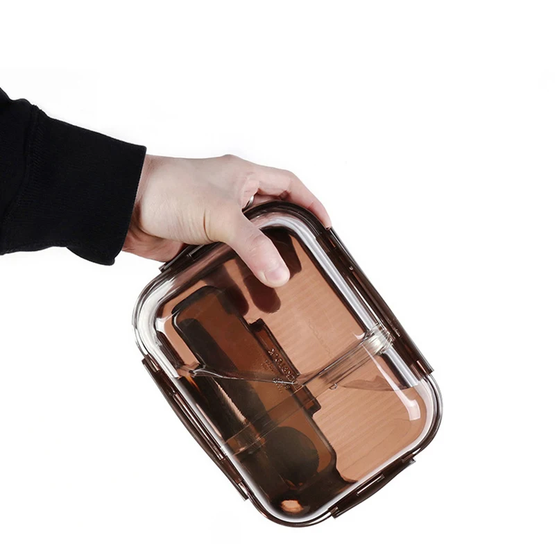 Стеклянный контейнер Bento для микроволновой печи в Корейском стиле без бисфенола