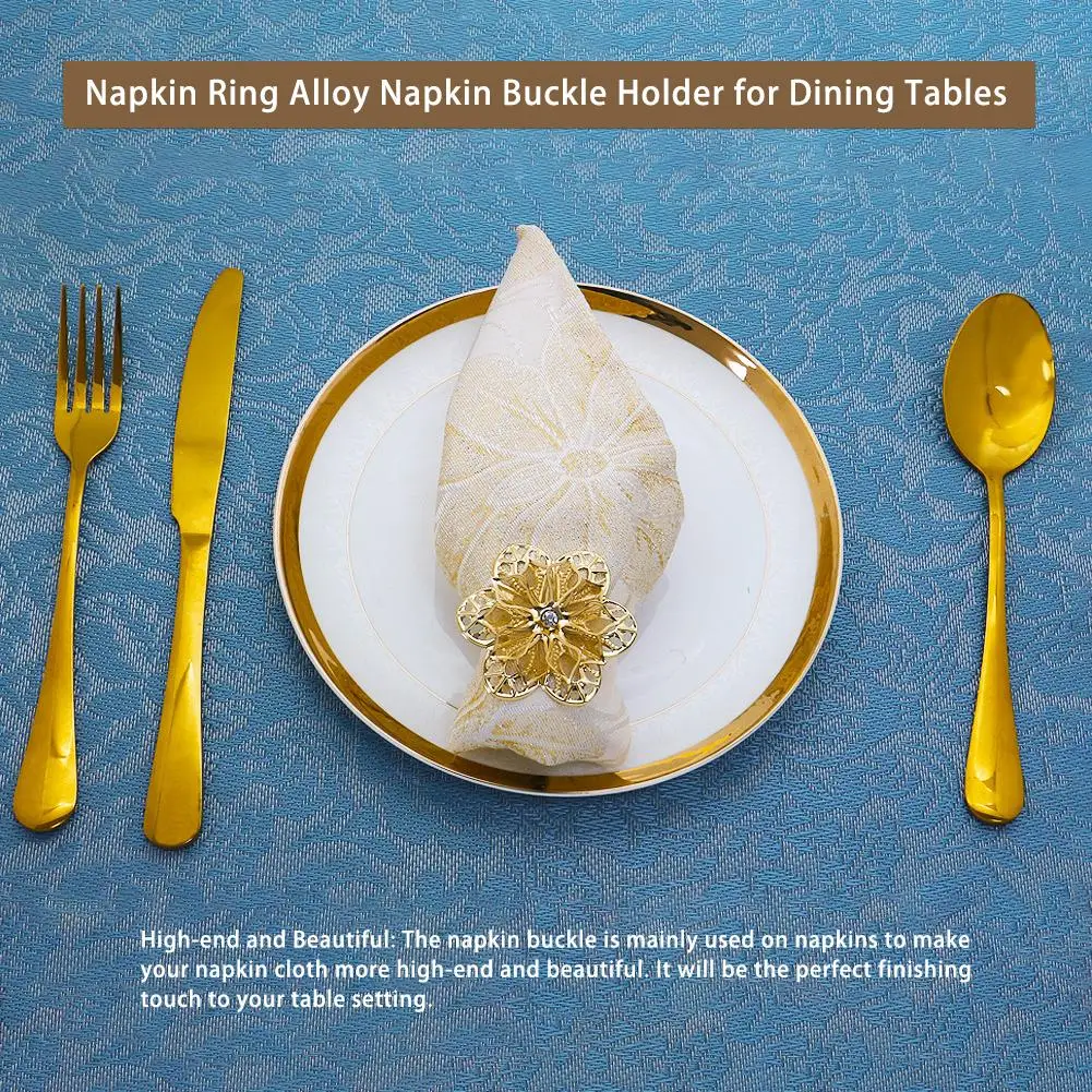 6 шт. кольца для салфеток с вырезами в виде цветов свадьбы банкета обеда вечерние