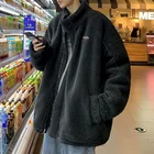 Мужская куртка из овечьей шерсти, толстая зимняя стеганая куртка, Корейская теплая хлопковая пузырчатая куртка