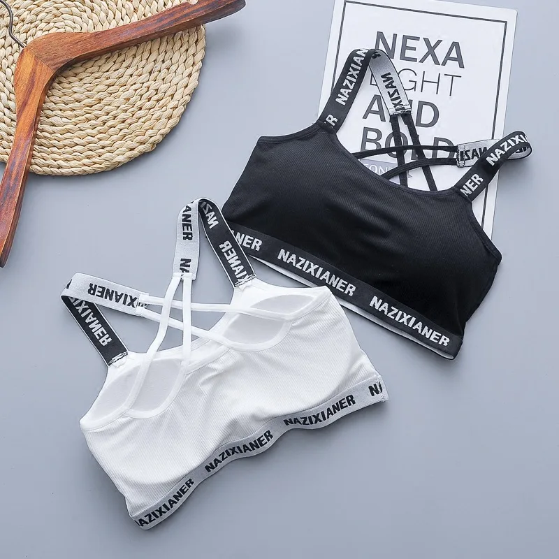 

Женский спортивный бюстгальтер на бретельках с надписью «Beauty», бюстгальтер с запахом, жилет для груди, топ-труба с защитой от осветления, бю...