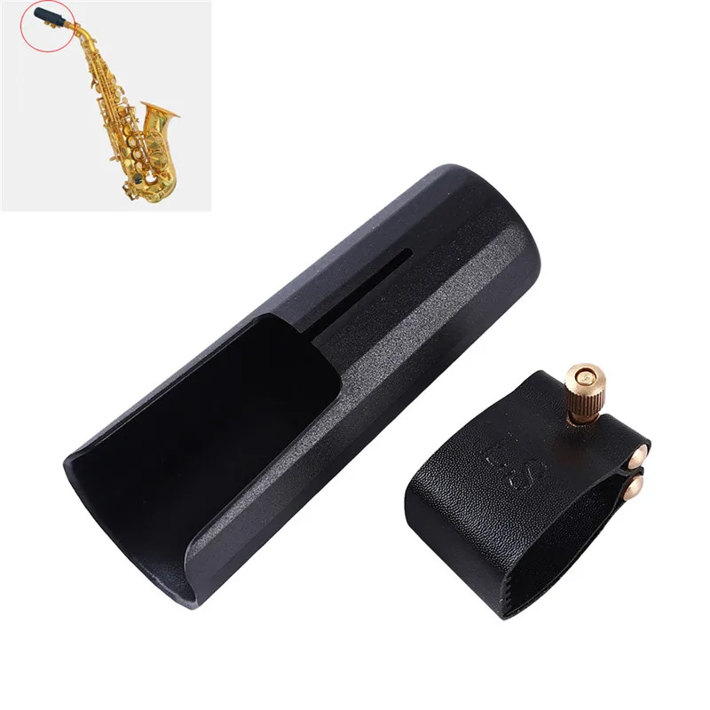 Мундштук Sax с зажимом и колпачком для альт-саксофона плоский альт-саксофон