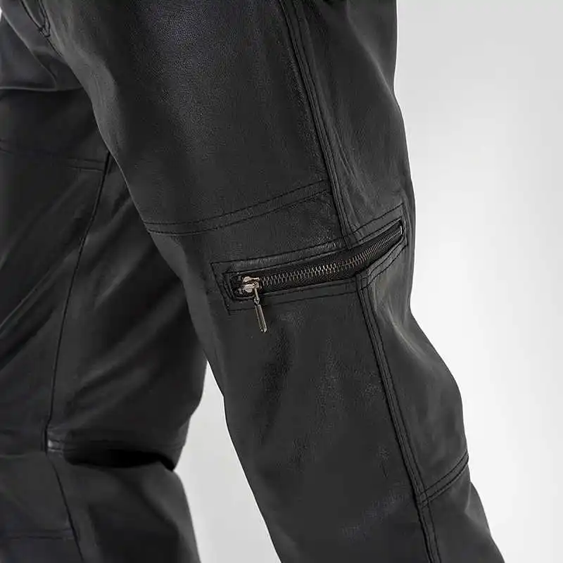 

Hot Nieuwe Natuurlijke Lederen Broek Middelbare Leeftijd Mannen Business Casual Winter Motorfiets Losse Air Force Flying