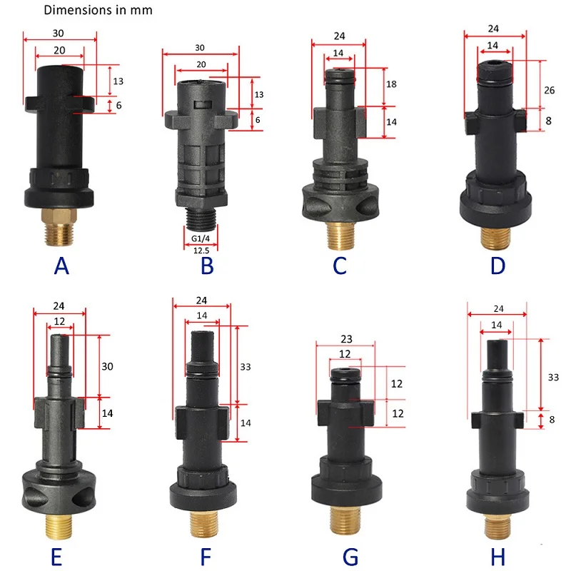 

Plastic Adapter Foam Nozzle Foam Generator Snow Foam Lance for Karcher AR Bosche Sterwins Champion Stihl High Pressure Washer