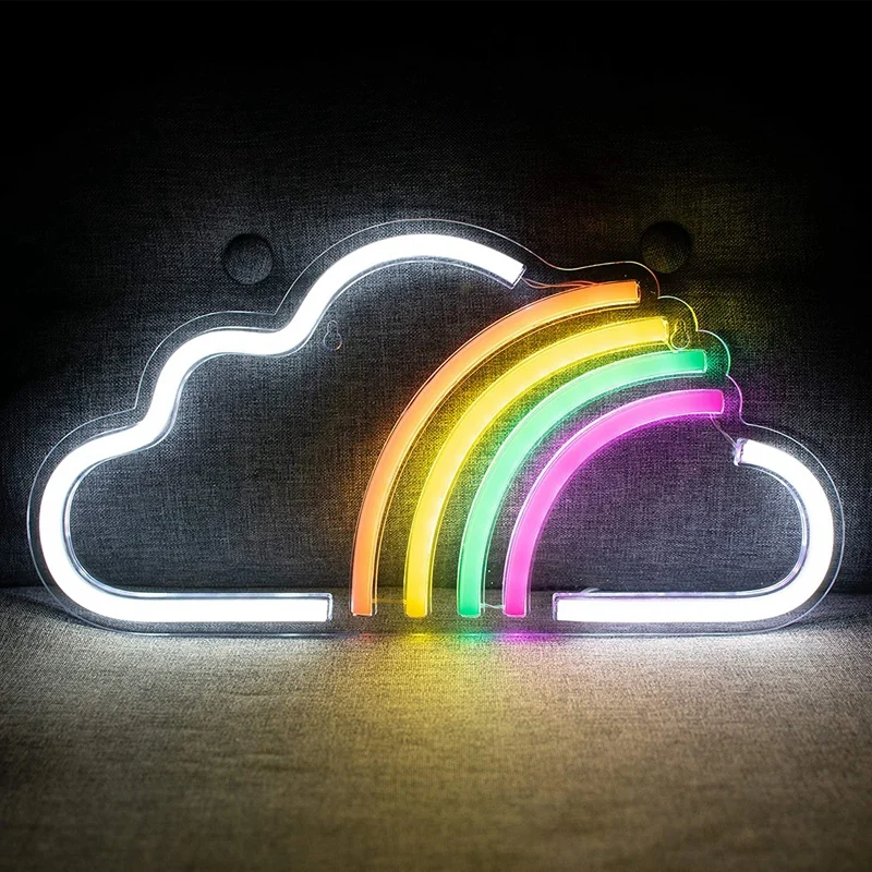 

Neon Cloud Rainbow Light,Acrylic Sign LED Lights for Wall,Kids Bedroom Art Decoration,Aesthetic Decor Lamp for Home
