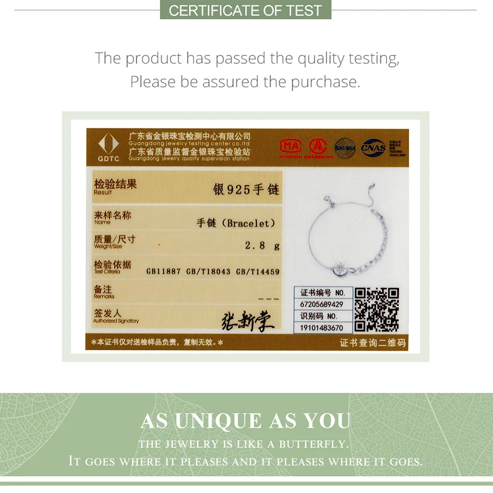 

WOSTU 925 Sterling Silver Bracelets Shining Star Crystal CZ Chain Link Femme Bracelets for Women Sterling Silver Jewelry BKB199