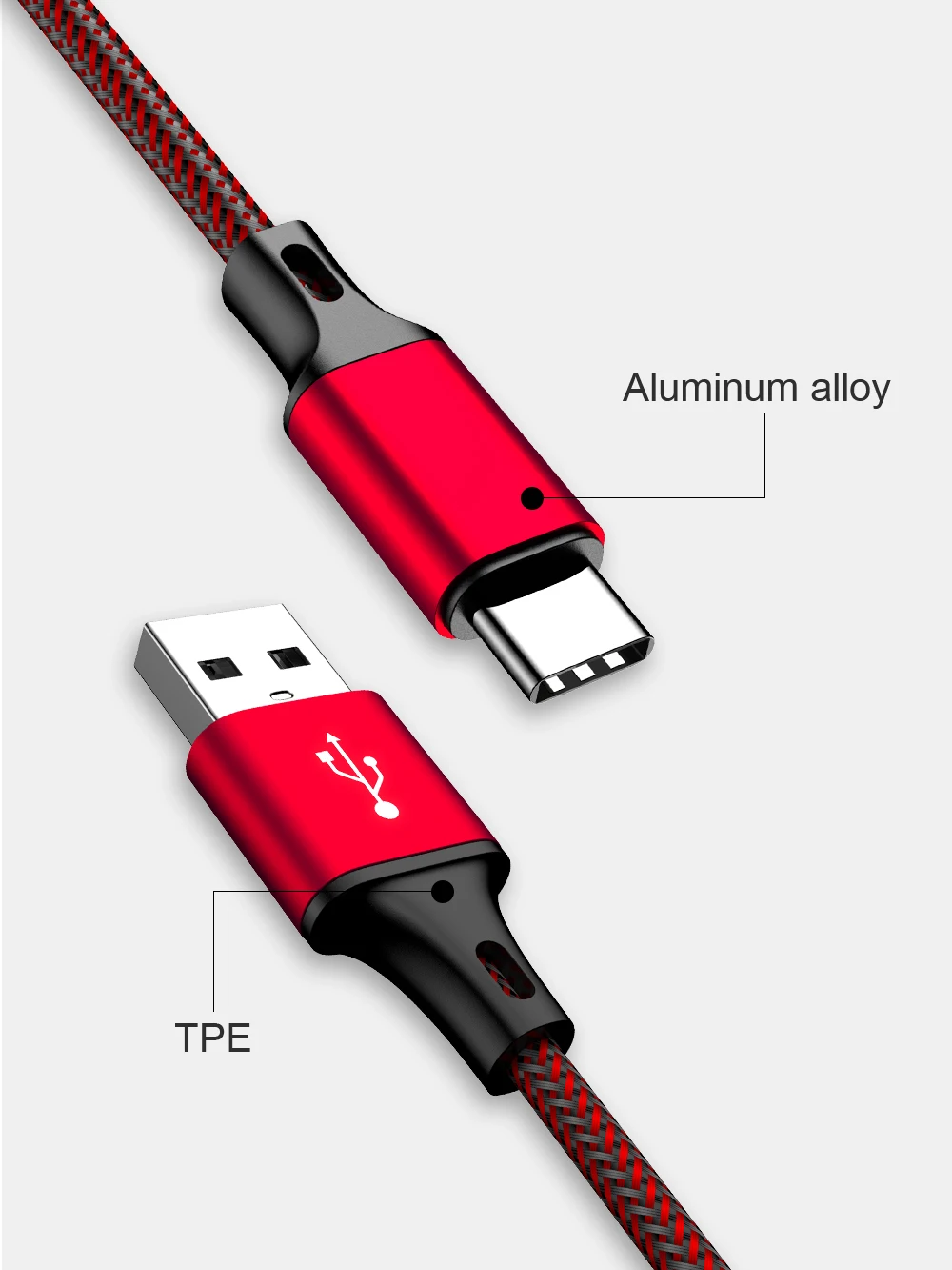 REZ usb type C кабель для type C для Redmi Red Быстрая зарядка USB кабель type-C кабель Usb кабель для передачи данных для htc LG USB-C кабель