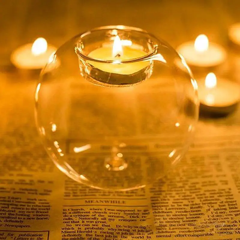 Стеклянная свеча стеклянная подставка для украшения стола|Вазы| |
