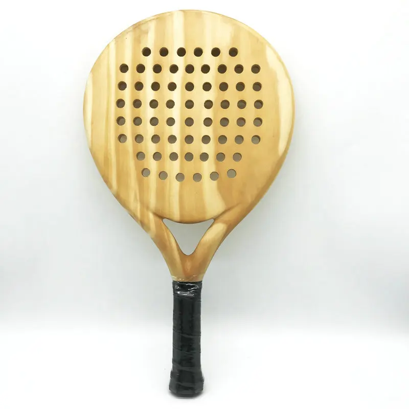 New Arrival Powerti Professional Wooden Paddle Racket Pop Tennis Racquets For Men Women Training Accessories, Free Shipping