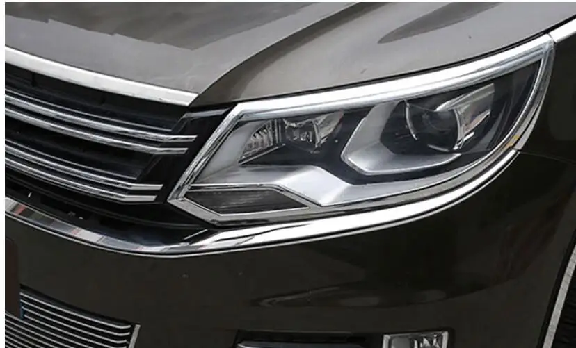 Автомобильный Стайлинг для Volkswagen Tiguan 2013 2015 ABS хромированная крышка передней фары