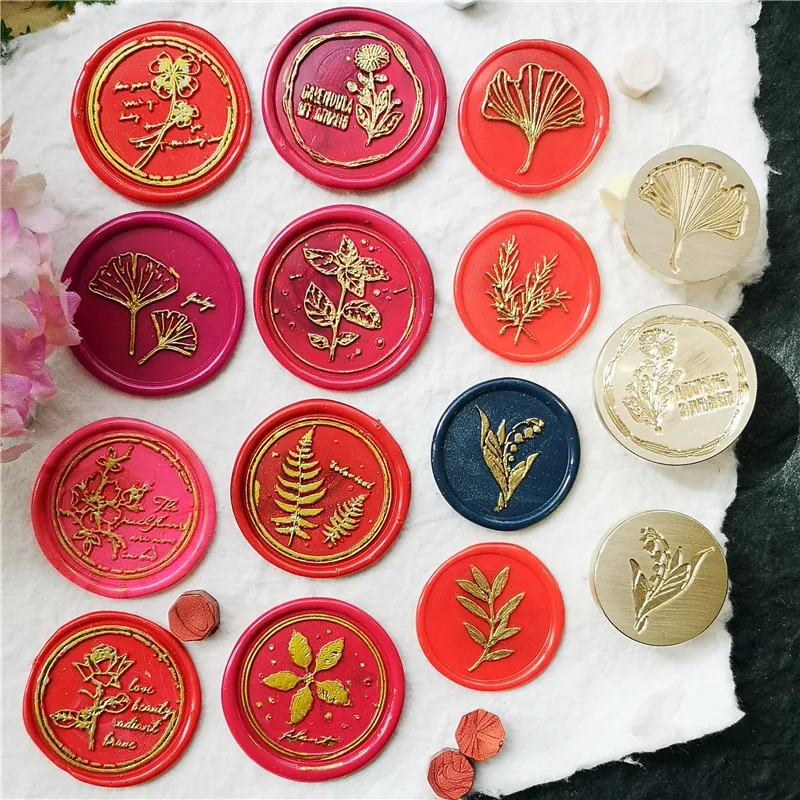 Штамп для печати растений Листьев воска роза гинкго цветок печатные штампы