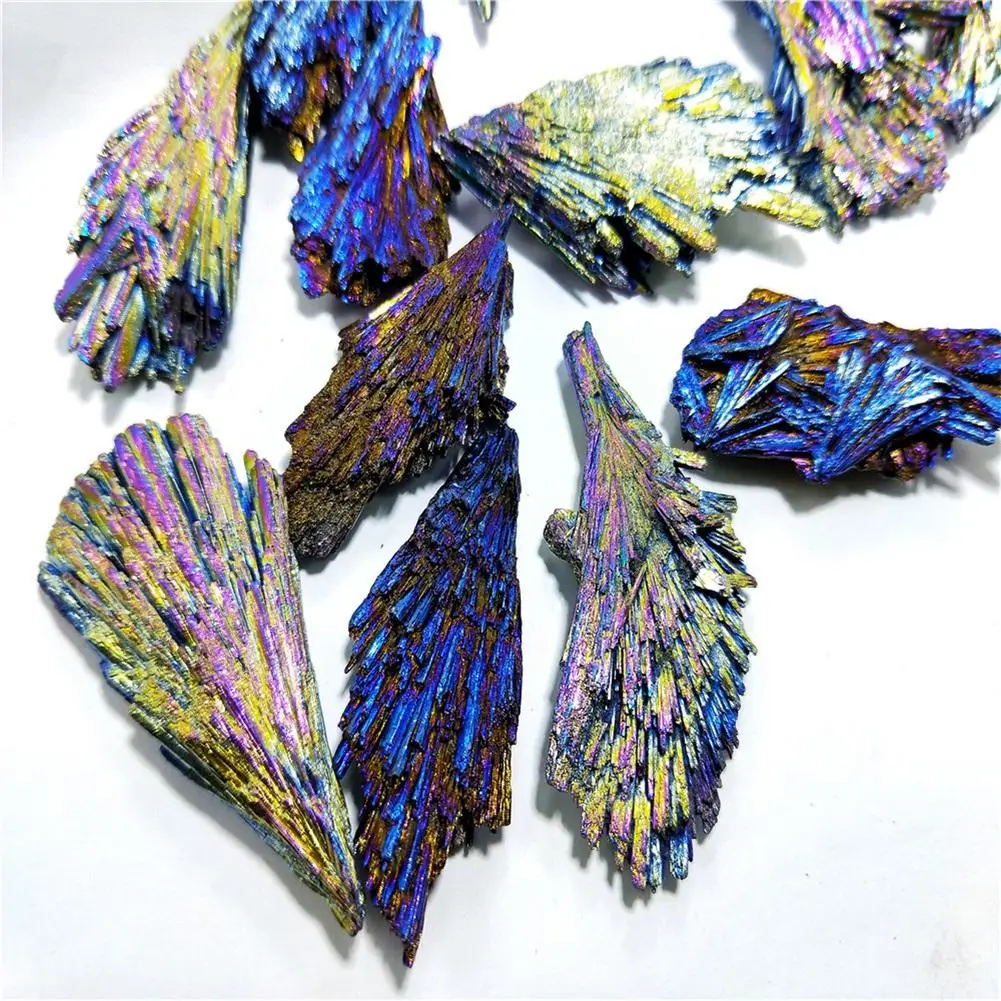 1 шт. натуральный кварцевый кристалл струйный камень Радужный титановый кластер