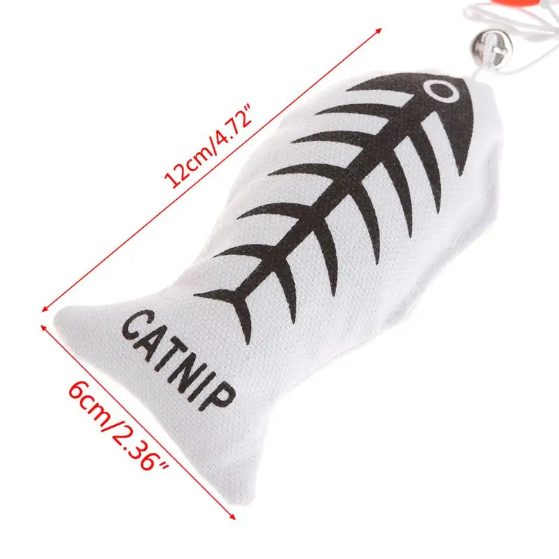 Cat Toys Canvas Fish Catnip Interactive Play Funny Hanging Ring Kitten Stuffed Toy Pet Dog Puppy Products Chew Bite Supplies | Дом и сад