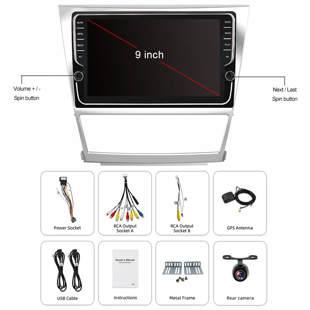 Eunavi ips TDA7851 Android 9 автомобильный Радио gps навигация для Toyota camry 2007 2008 2009 2010 2011 Мультимедиа стерео плеер без dvd