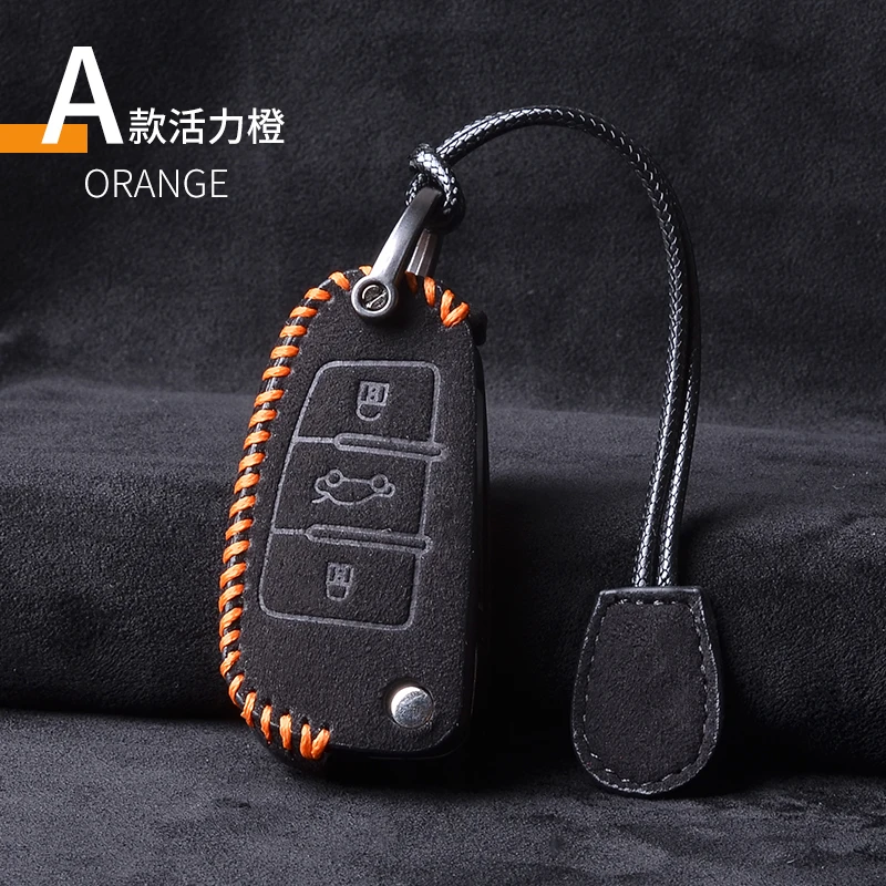 

Leather Car Key Cover Protector Case For Audi A3 A4 A5 C5 C6 8L 8P B6 B7 B8 C6 RS3 Q3 Q7 TT 8L 8V S3 car accessories for girls