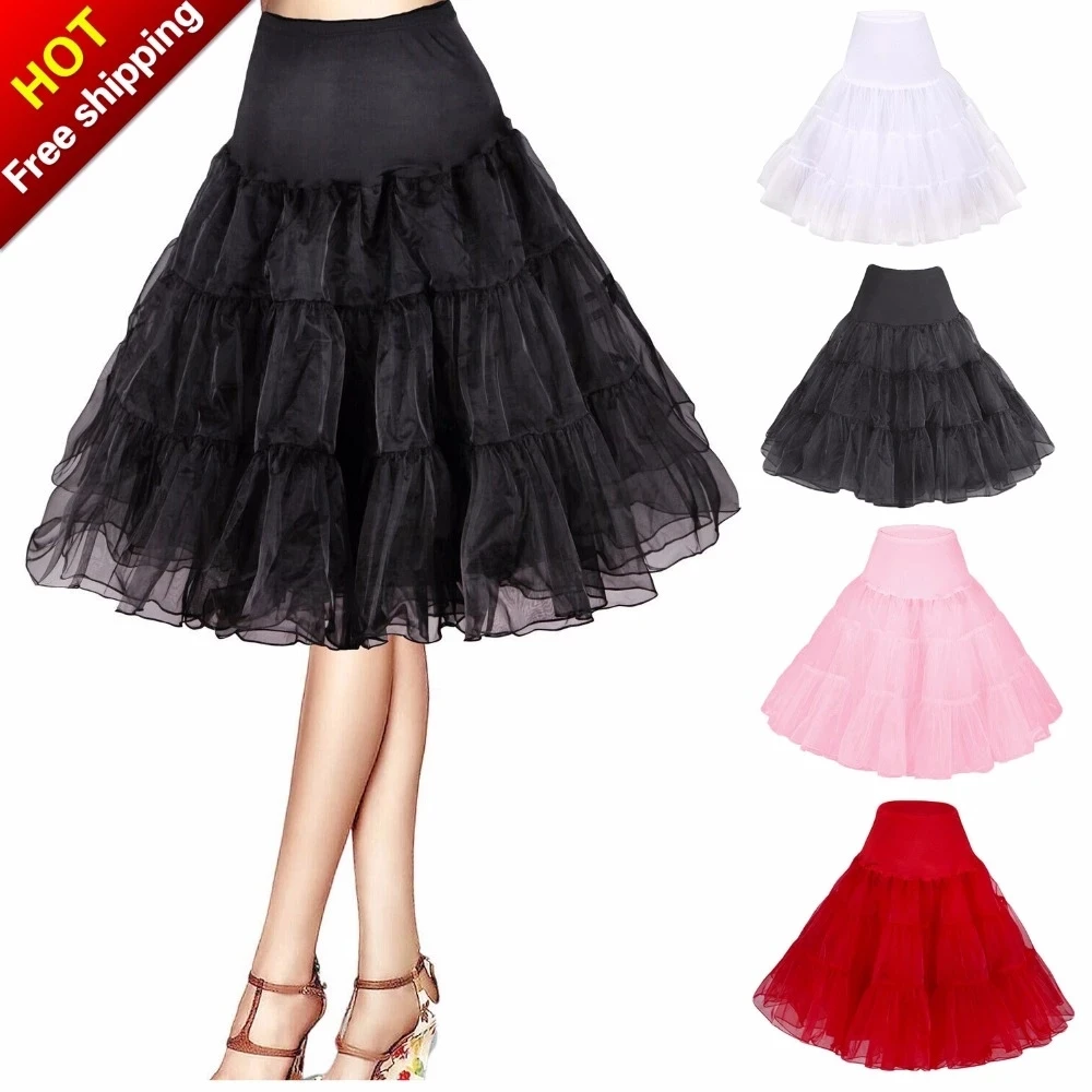 

Short Organza Halloween Crinoline Vintage Wedding Bridal Petticoat for Dresses Underskirt Rockabilly Tutu