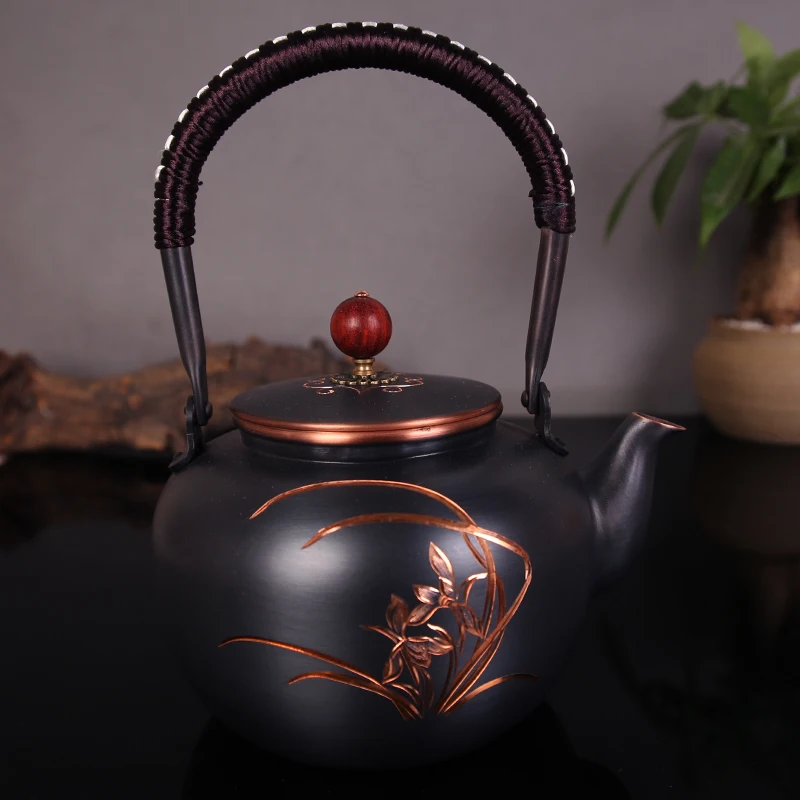

CX Copper Pot Pure Copper Handmade Kettle Vintage Thickened Red Copper Teapot Teapot 1 Liter Copper Ware