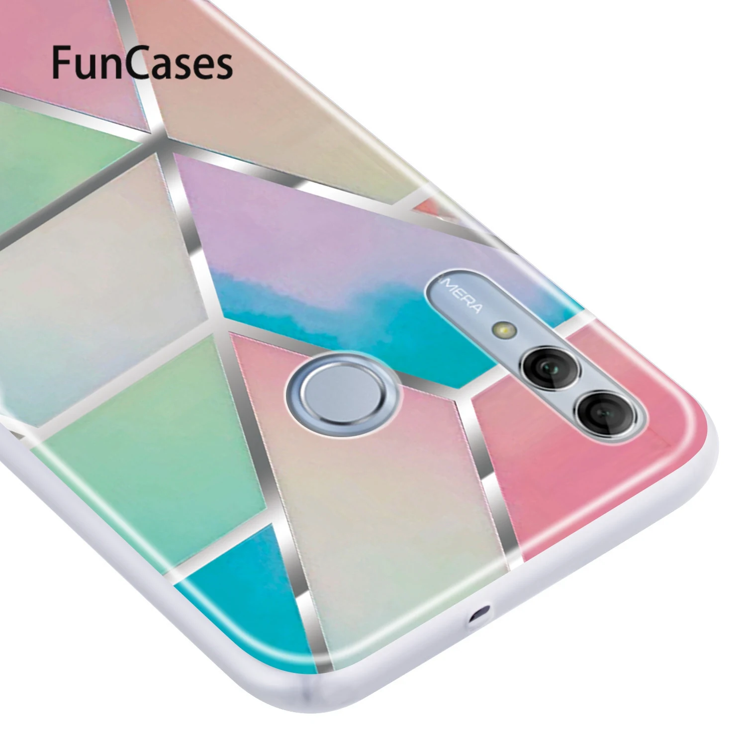 Мягкий силиконовый чехол с треугольниками для huawei P Smart Z Capinha Y9 Prime 2019 Enjoy 10 Plus Cases|tpu