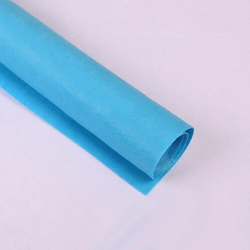 Lake blue 50*40 см 1 мм Нетканая фетровая Полиэстеровая ткань DIY Детские принадлежности для материал для изготовления кукол аксессуары поштучная - Цвет: Lake blue