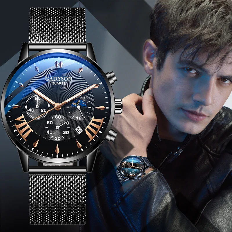 

2021 Mens Watch Quartz stainless Steel Wristwatch Business Date Watch Luxury Brand Montre Homme Relogio Masculino Zegarek Meski