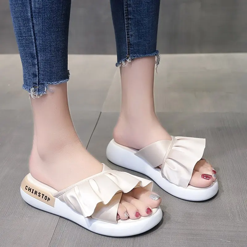 

Women's Sandals and SlippersThick-soled SandalsShoes Women's Lace SlippersSummer Outdoor SlippersBeach ShoesWomen's Slippers
