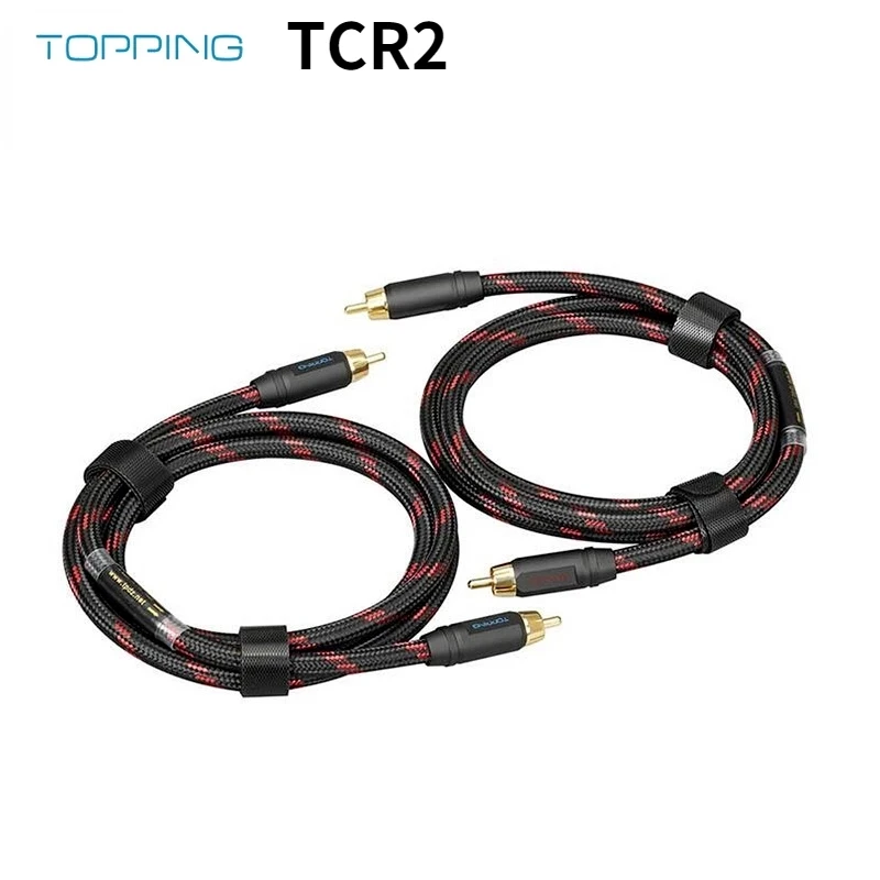 

TOPPING TCR2 RCA кабель 6N однокристальный Медный позолоченный RCA Профессиональный аудиокабель