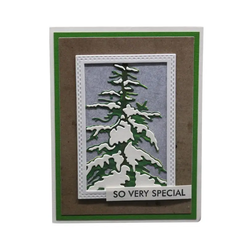 Зимняя Рождественская елка металлический Трафаретный вырубной штамп
