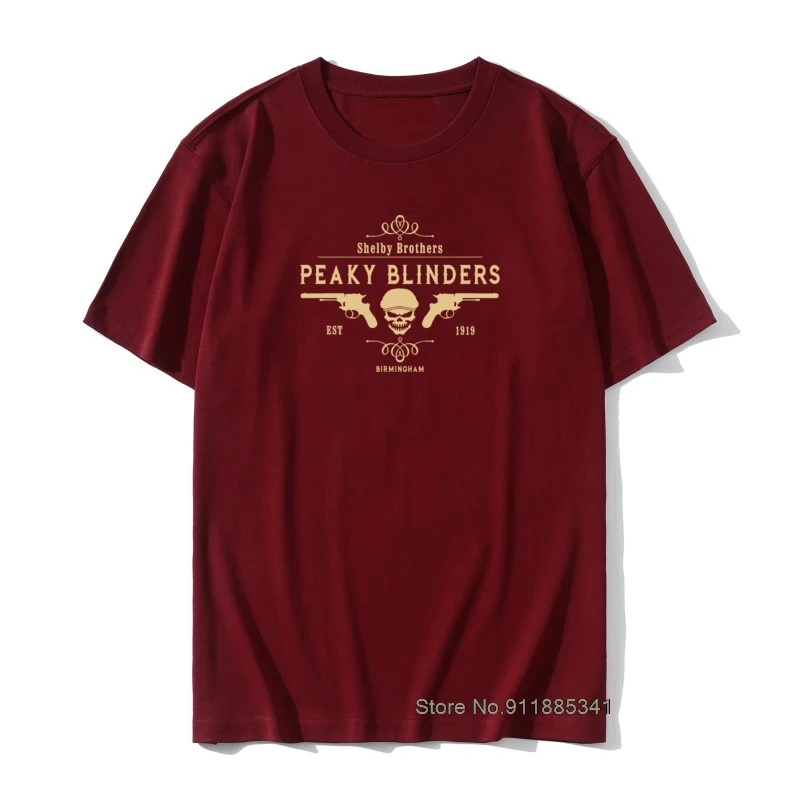 

Peaky Blinders Shelby Brothers T Shirts Men Print Tops Leisure T-Shirts Vintage 100% Cotton Tees 2020 New Male Camiseta