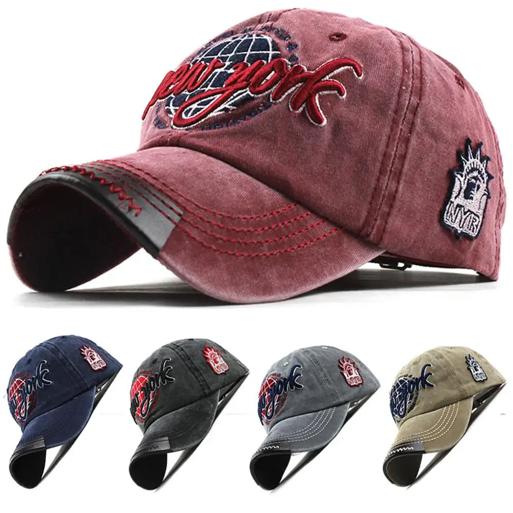 Бейсболка с вышивкой для мужчин и женщин Регулируемая Кепка из хлопка в стиле NEW