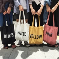 large capacity simple shopping bag luxury brand lady handbags 2021 new letter printing shoulder bag wild canvas lady bag