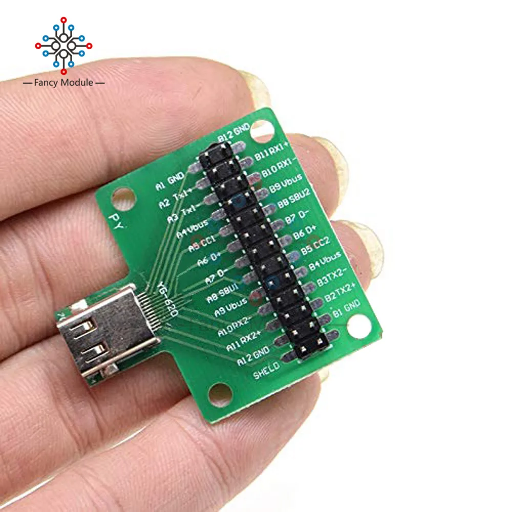 Кабель USB 3 1 Type-C тестовая плата 24-контактный разъем для DIP-адаптера сварная