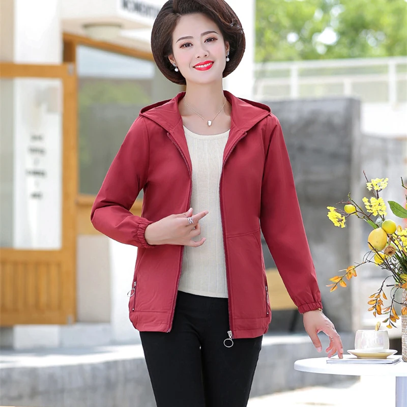 Мода весна 2020 короткая куртка для женщин среднего возраста Повседневная Верхняя